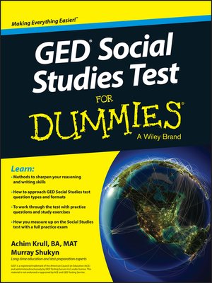 cover image of GED Social Studies for Dummies